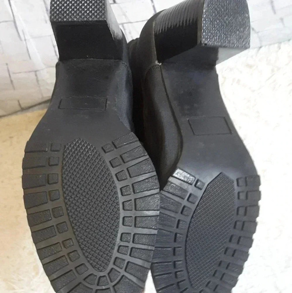 Weathermate Black Faux Fur Lined Block Heel Boots 451312 Size 8M - Picture 11 of 11